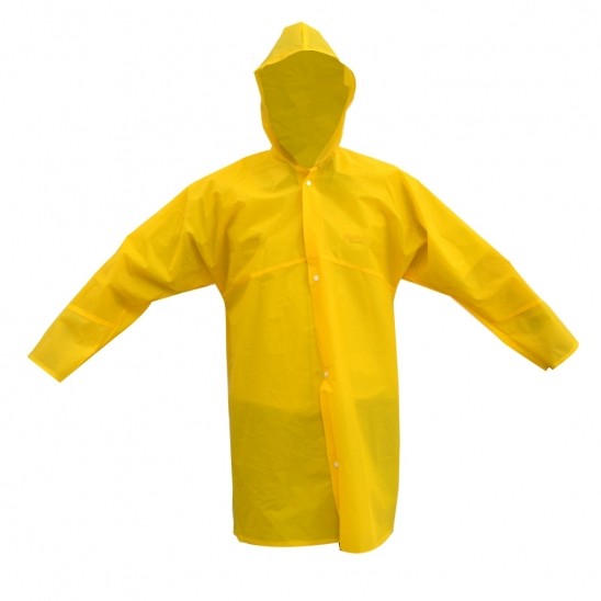 Capa de Chuva Amarela em PVC Forrada