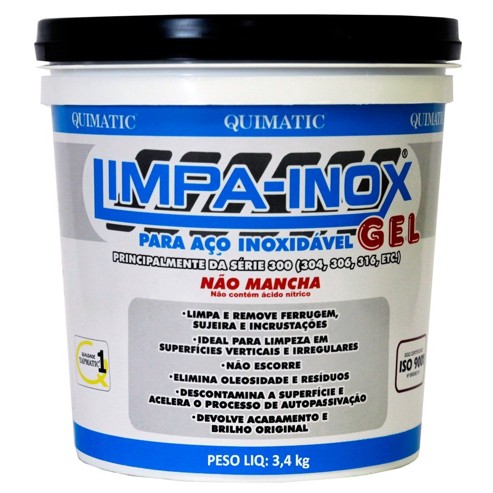 Gel Decapante Limpa Inox Industrial Quimatic Tapmatic3,4 kg
