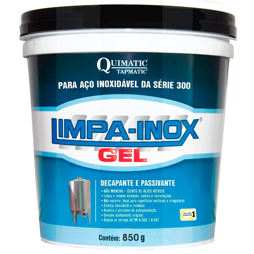 Gel Decapante Limpa Inox Industrial Quimatic Tapmatic 850 gramas