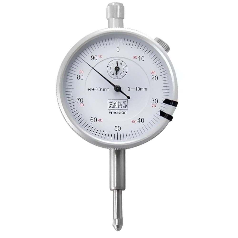 Relógio comparador 0,1 a 10mm c/ Graduação 0,01mm Zaas-03,0001